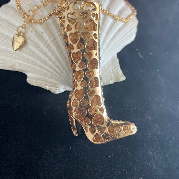 NEW BETSEY JOHNSON BLUE MAGICAL CRYSTAL EMBELLISHED CHAIN NECKLACE - Picture 5 of 6